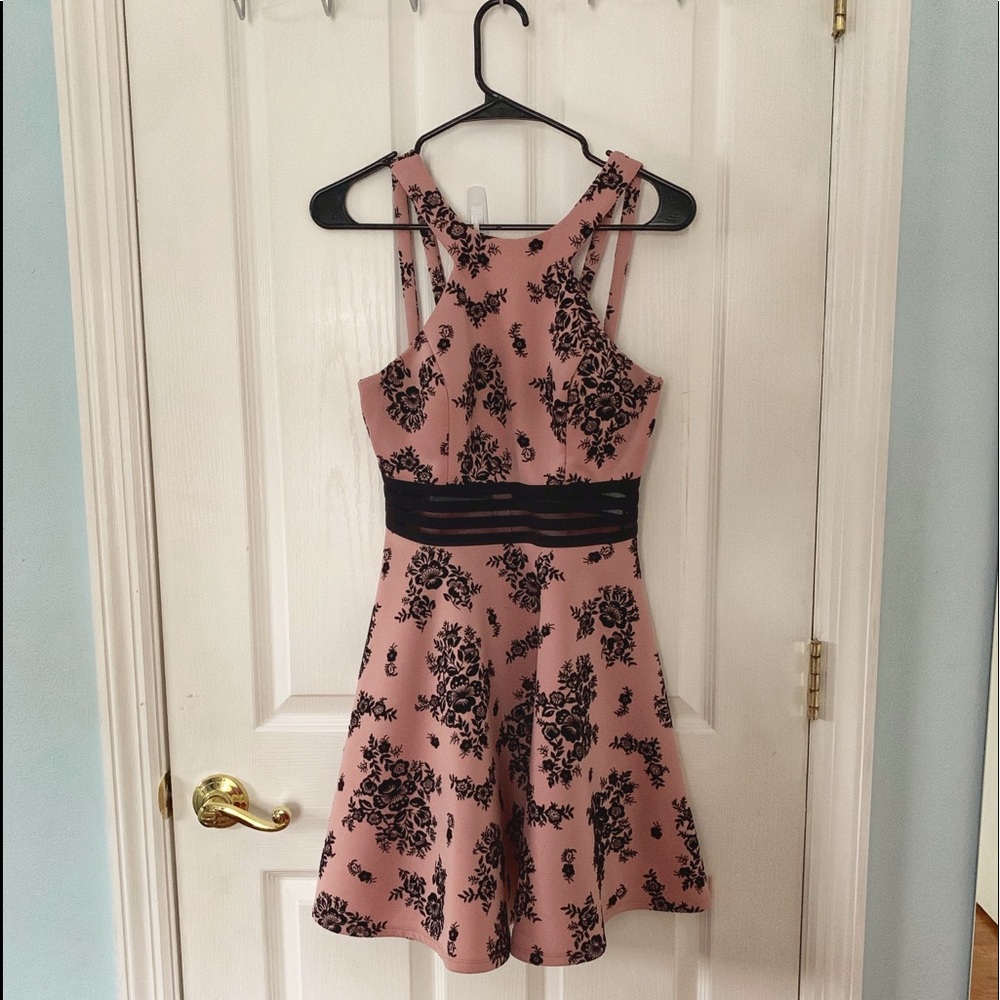 City Studio Pink and Black Cocktails Dress: 5